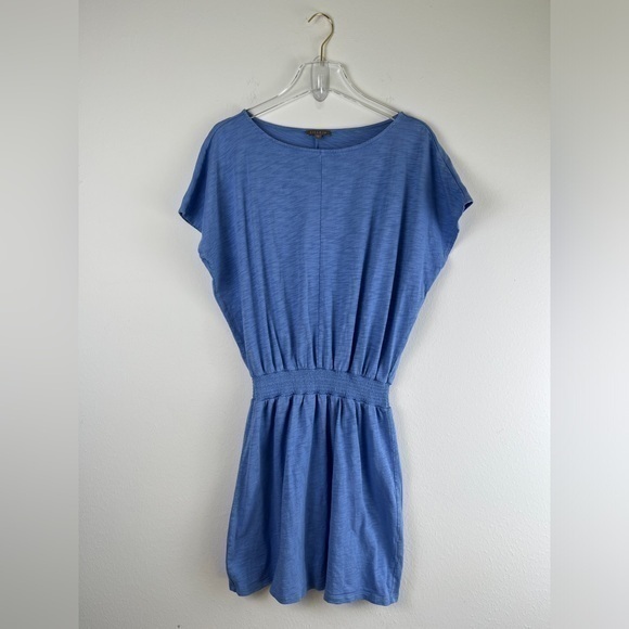 Lilla‎ P Blue Knit Mini Dress, Elastic Waistband, Short Sleeve, Medium, VGUC - Picture 1 of 6